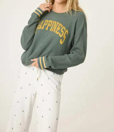 Pj Salvage Long Sleeve Campfire Cozy Button Up Top In Sage Leaf In Green