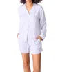 Pj Salvage Long Sleeve Sunday Sateen Top In Soft Orchid In Multi