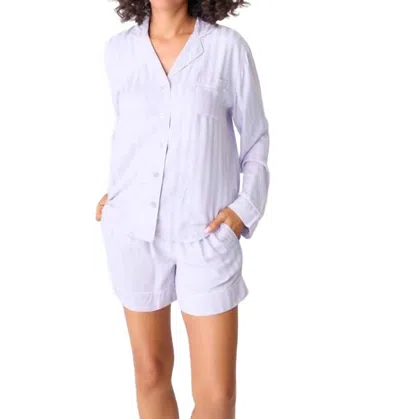 Pj Salvage Long Sleeve Sunday Sateen Top In Soft Orchid In Multi