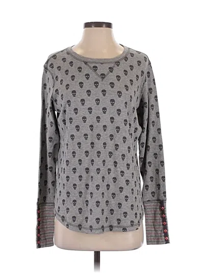 Pre-owned Pj Salvage Long Sleeve T-shirt In Gray