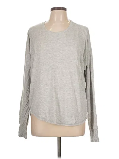 Pre-owned Pj Salvage Long Sleeve Top Gray Crew Neck Tops