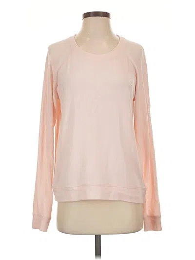Pre-owned Pj Salvage Long Sleeve Top Pink Crew Neck Tops