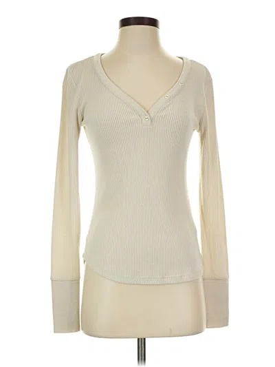 Pre-owned Pj Salvage Long Sleeve T-shirt In Ivory