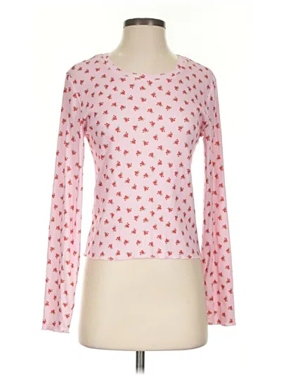 Pre-owned Pj Salvage Long Sleeve T-shirt In Pink