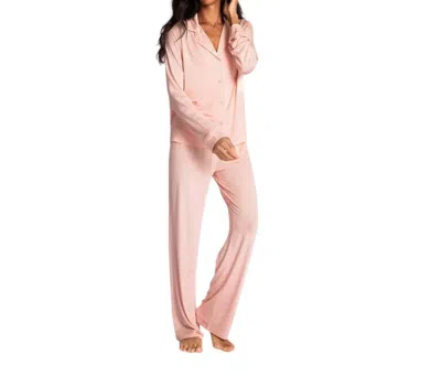Pj Salvage Love And Lace Star-print Pajama Set In Pink