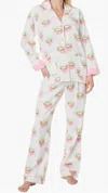 Pj Salvage Love You Matcha Flannel Set Pajama In White Linen