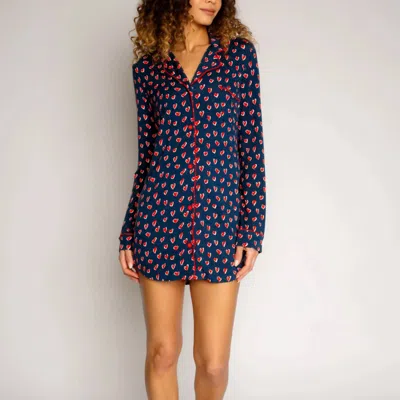 Pj Salvage Love You More Night Shirt In Navy