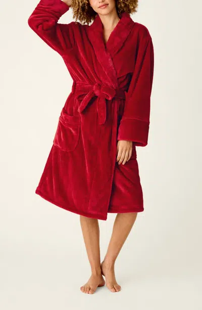 Pj Salvage Luxe Plush Robe In Red
