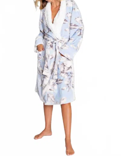 Pj Salvage Luxe Plush Robe Relpr In Blue Frost