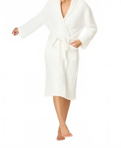 Pj Salvage Luxe Plush Solid Robe In Ivory In Pink