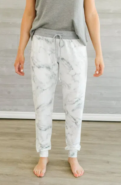 Pj Salvage Marble Jogger In Ivory In White