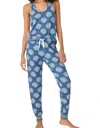Pj Salvage Maritime Pajama Set In Navy In Blue