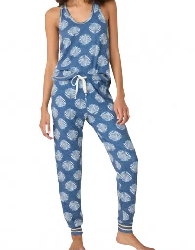 Pj Salvage Maritime Pajama Set In Navy In Blue