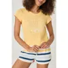 Pj Salvage Maritime Waffle Knit T-shirt In Sunlight