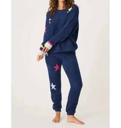 Pj Salvage Marshmallow Party Bottoms In Navy