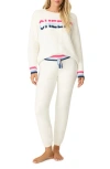 Pj Salvage Marshmallow Party Knit Banded Pants In Powder White In Powder White