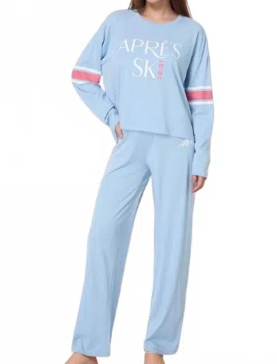 Pj Salvage Modal Jersey Softee Pajama Set In Dusty Blue