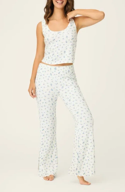 Pj Salvage More Amour Floral Ditsy Pointelle Pajamas In White