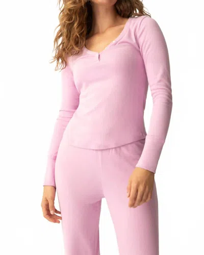 Pj Salvage More Amour Long Sleeve Top In Azalea In Pink