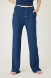 Pj Salvage Morning Waffle Knit Pajama Pants In Blue