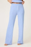 Pj Salvage Morning Waffle Knit Pajama Pants In Blue