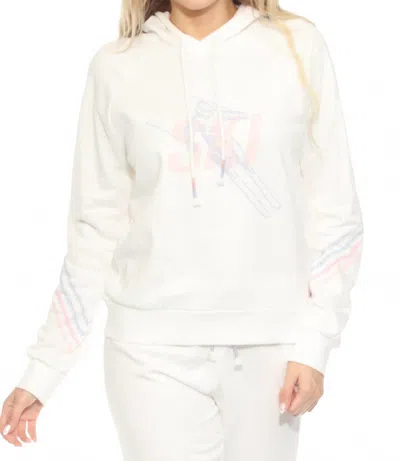 Pj Salvage Mountain Bound Ski Hoodie In Ivory In White