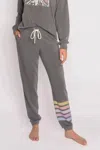 Pj Salvage Mountain Love Cozy Fleece Jogger In Grey In Gray