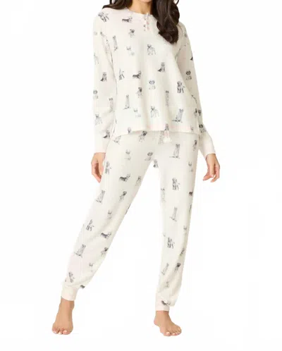 Pj Salvage My Dog Is My Valentine Pajama Set In White