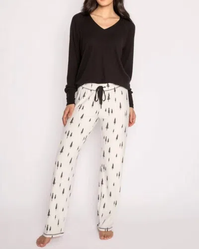 Pj Salvage Outdoorsy Pajama Pant In Ivory In White