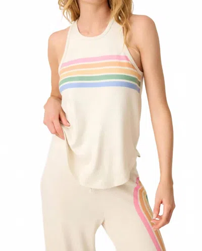 Pj Salvage Over The Rainbow Tank Top In Light Oatmeal In Multi