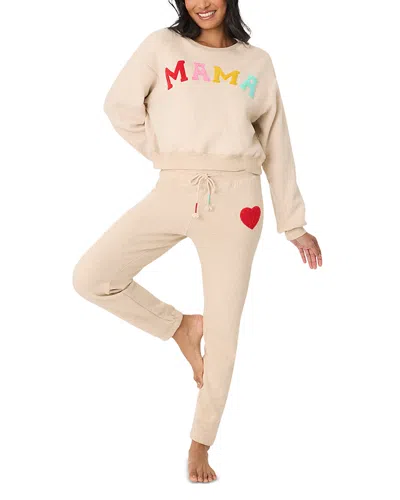 Pj Salvage Pajama Set For The Mamas In Oatmeal