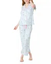Pj Salvage Paws And Breathe Pajama Set In Blue Mist In Multi