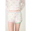 Pj Salvage Peach Party Patterned Pajama Shorts In Ivory