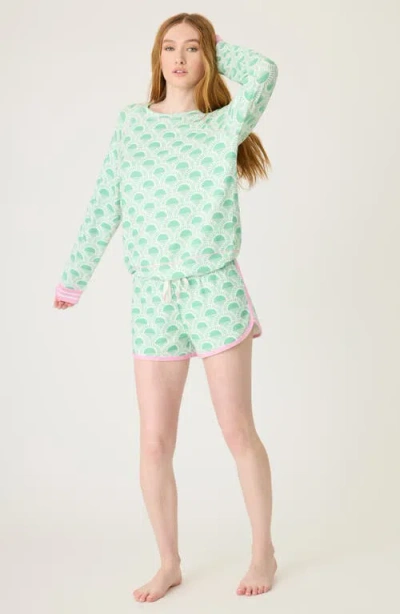 Pj Salvage Peach Party Short Pajamas In Spring Green