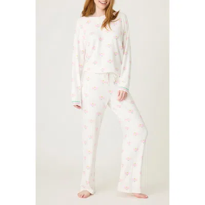 Pj Salvage Peachy Par Jersey Pajamas In Ivory