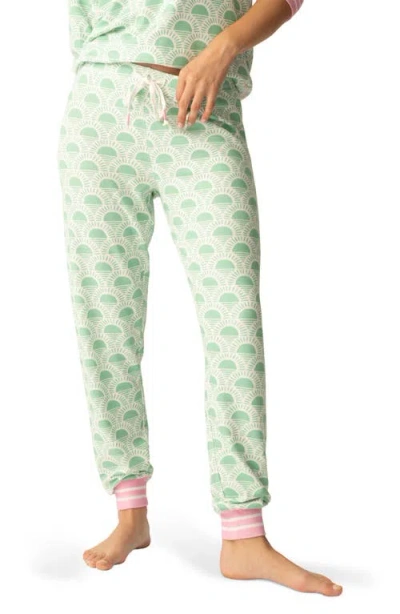Pj Salvage Peachy Party Lounge Joggers In Spring Green