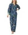 Pj Salvage Pj Savage Printed Flannel Pajama Set In Blue