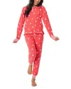 Pj Salvage Pj Savage Ski Jammie Classics Printed Pajama Set In Red