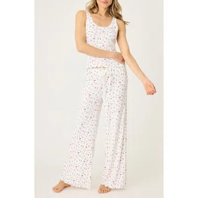 Pj Salvage Pj Set La Rose In White