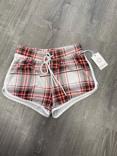 Pj Salvage Plaid Shorts In Ivory In Multi