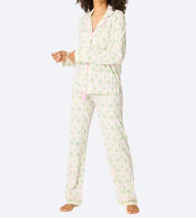 Pj Salvage Playful Palms Pj Set In Ivory In Multi