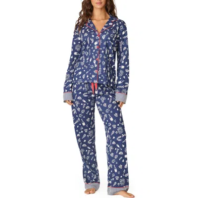 Pj Salvage Playful Print Pajamas In Blue