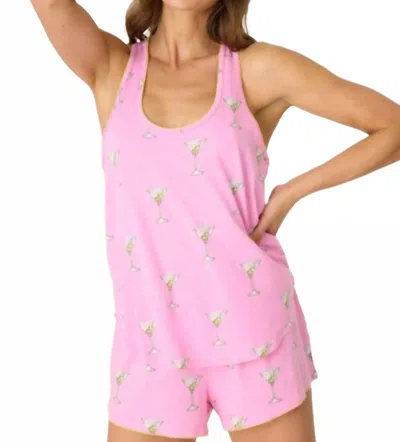 Pj Salvage Playful Prints Drinks Tank Top In Pink
