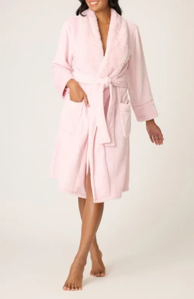 Pj Salvage Plush Brushed Robe In Pink