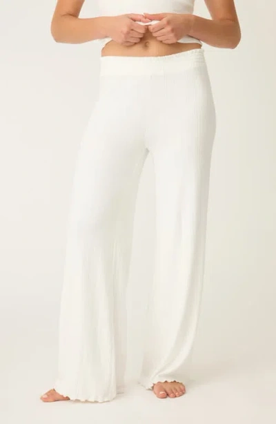Pj Salvage Pointelle Pajama Pants In White