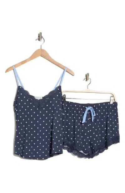 Pj Salvage Polka Dot Party Short Pajamas In Blue