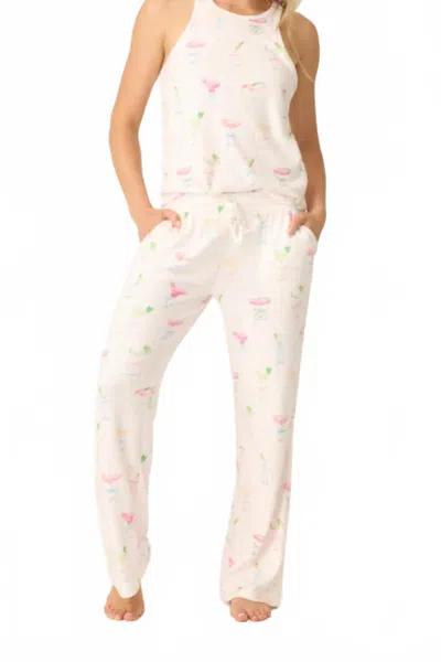 Pj Salvage Pretty Punch Cocktail Print Pajama Set In Baby Pink In Multi