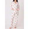 Pj Salvage Love You Matcha Flannel Set Pajama In White Linen In White Linen