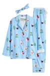 Pj Salvage Print Flannel Pajamas In Blue