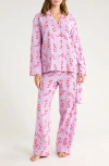Pj Salvage Print Flannel Pajamas In Pink